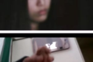 Cô gái hàn quốc, cho tôi, trên chat video
